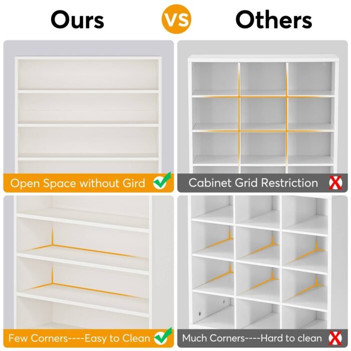 Shoe Cabinet, 9 Tiers Freestanding Shoe Storage Rack - Image 8