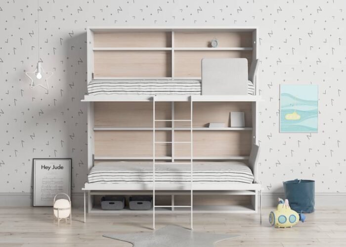 Horizontal bunk bed with two lower spaces - Image 1