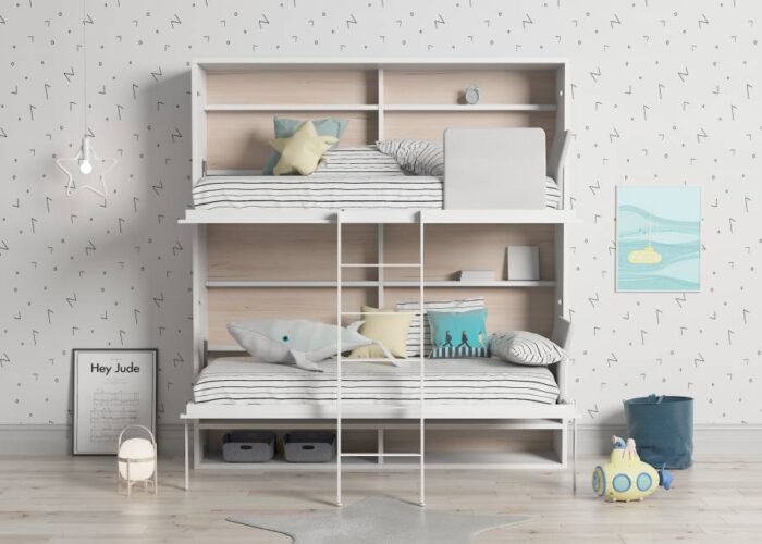 Horizontal bunk bed with two lower spaces - Image 3