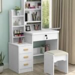 High quality MDF wood dresser with pouf - OSM-059