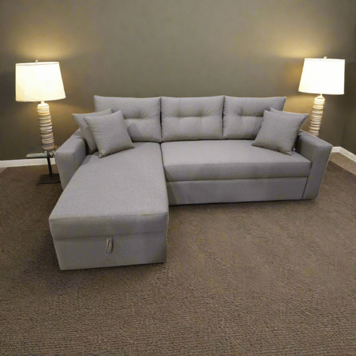 Manx sofa, 2 seater, bed and storage drawer - red beech wood - HST-039 - Image 1