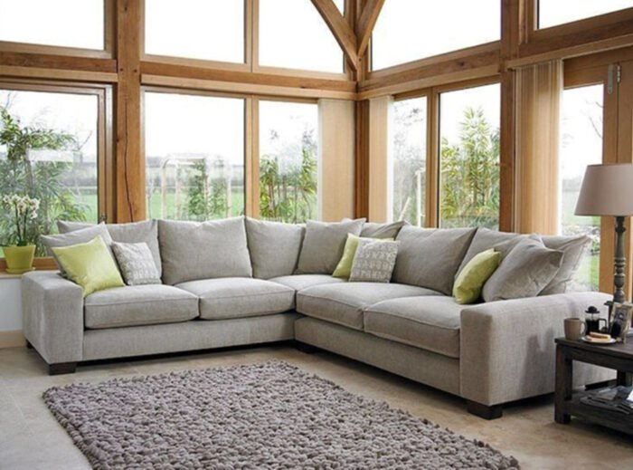 Beech wood corner with linen or velvet fabric - KYN-018 - Image 1