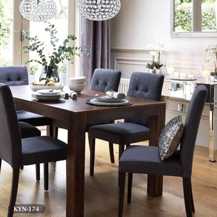 Dining table - 7 pieces of beech wood - natural countertop - KYN-174 - Image 1