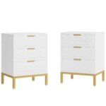 Nightstand, 3-Drawer Modern Beside Table End Table - Image 8