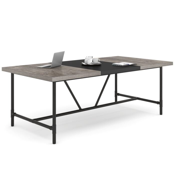 6FT Conference Table, 70.8? Executive Desk Office Computer Meeting Table - Image 8