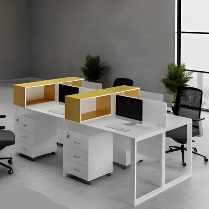 Quad workstation made of Spanish MDF wood - CEM-016 - Image 1
