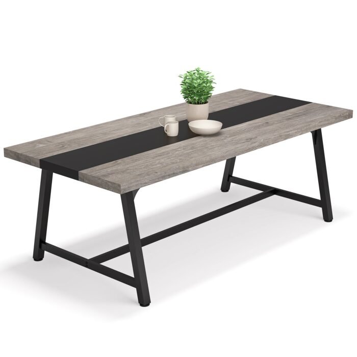Dining Table for 8 People, 70.87? Rectangular Wood Kitchen Table - Image 8