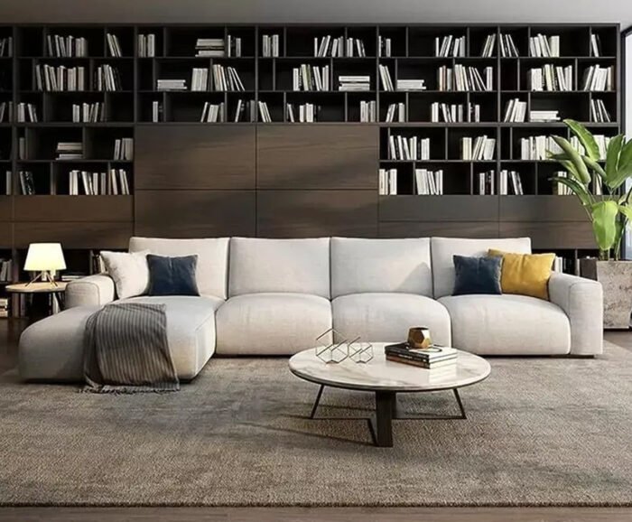 Beech wood corner with linen or velvet fabric - KYN-038 - Image 1