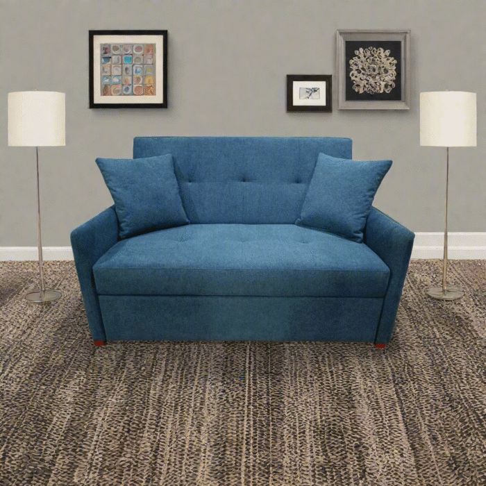Manx 2-Seater Sofa Bed - Red Beech Wood - HST-085 - Image 1