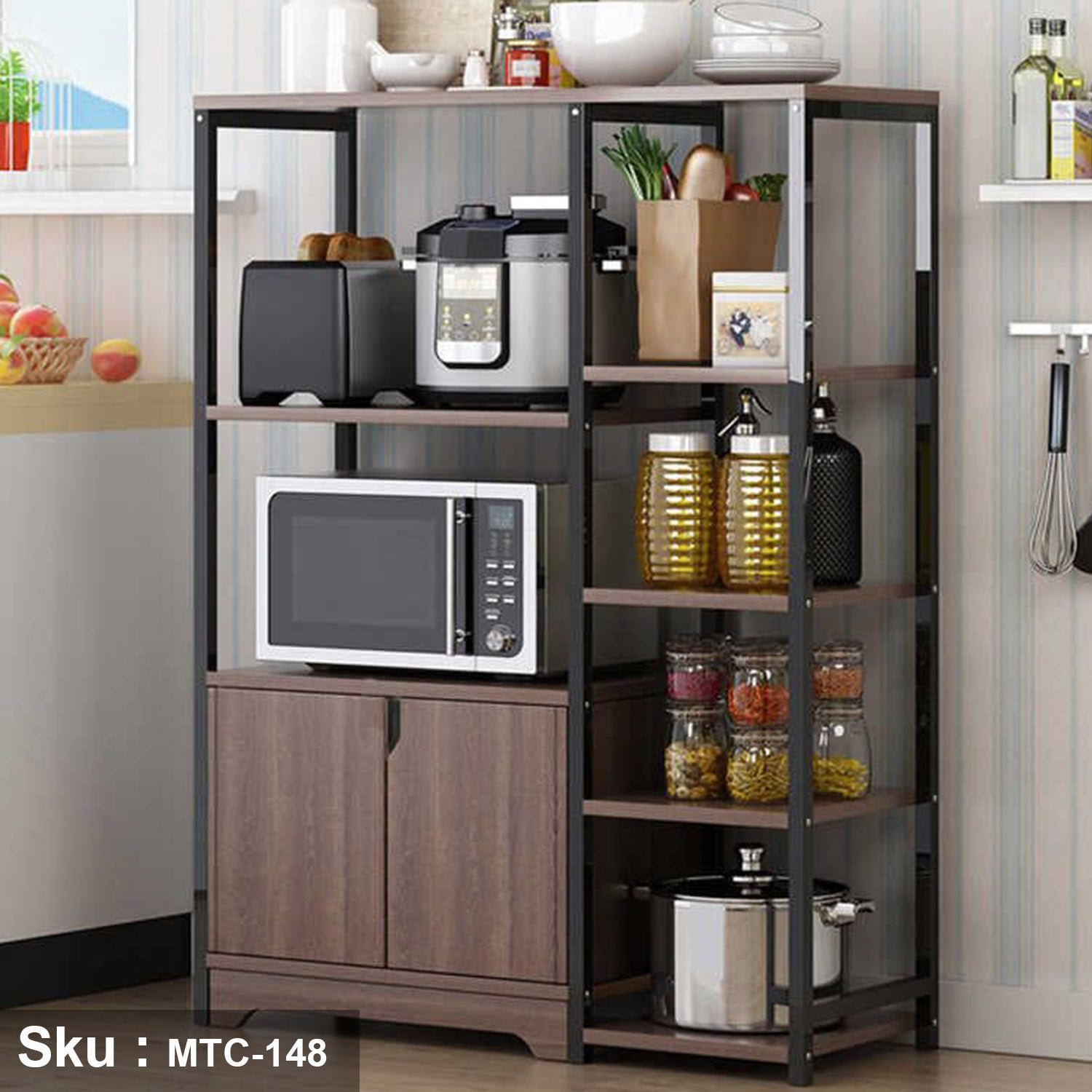 1_315ced8e-e833-446b-a11c-84296a538c2e.jpg Electrostatic paint metal kitchen storage unit -MTC-148 - Image 1