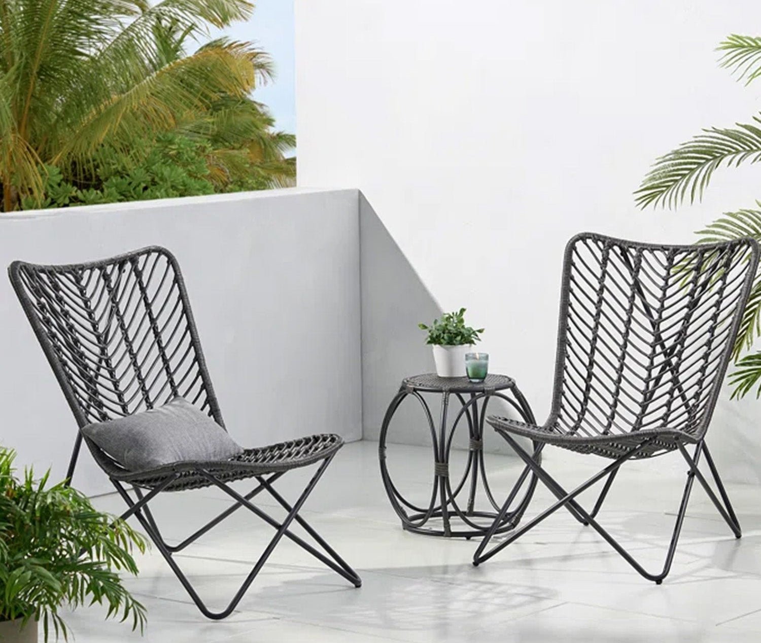 1_32721fe7-5912-4b14-998b-18c7c2635733.jpg Set of 2 chairs and a table made of rattan -OS-246 - Image 1