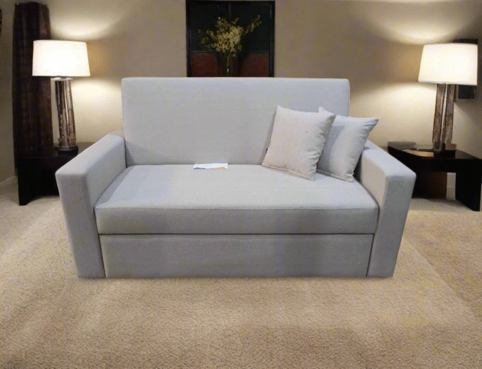 Manx 2-Seater Sofa Bed - Red Beech Wood - HST-084 - Image 1