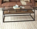 Erica coffee table, 100 * 50, MDF wood and glass