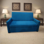Manx 2-Seater Sofa Bed - Red Beech Wood - HST-074