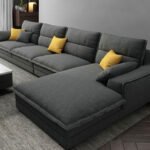 Beech wood corner with linen or velvet fabric - KYN-032