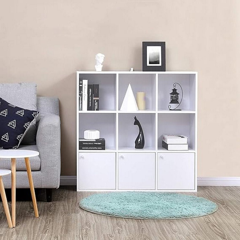 1_5bbbcb75-4e66-4685-9664-4137eff28a06.jpg White MDF bookcase - 98x98x29 cm - OSM-547 - Image 1
