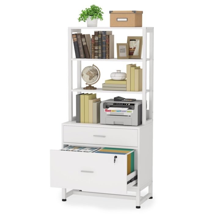 File Cabinet, 2 Drawers Letter Size Filing Cabinet Printer Stand - Image 10