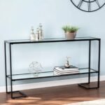 Iron console with electrostatic paint