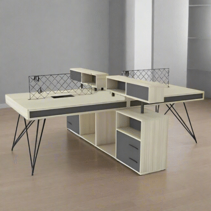 Quad workstation made of Spanish MDF wood - CEM-013