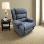 Lazy Boy red beech wood and imported suede leather - GAL-009