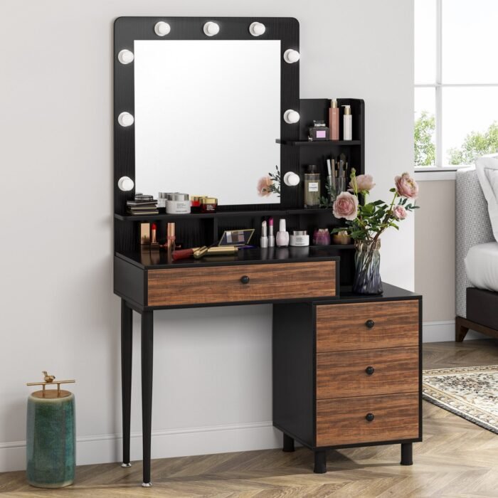 Vanity, Dressing Table with Lighted Mirror (Stool NOT Included) - Image 1