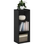 Black MDF bookcase - 85x30x8 cm - OSM-529 - Image 2
