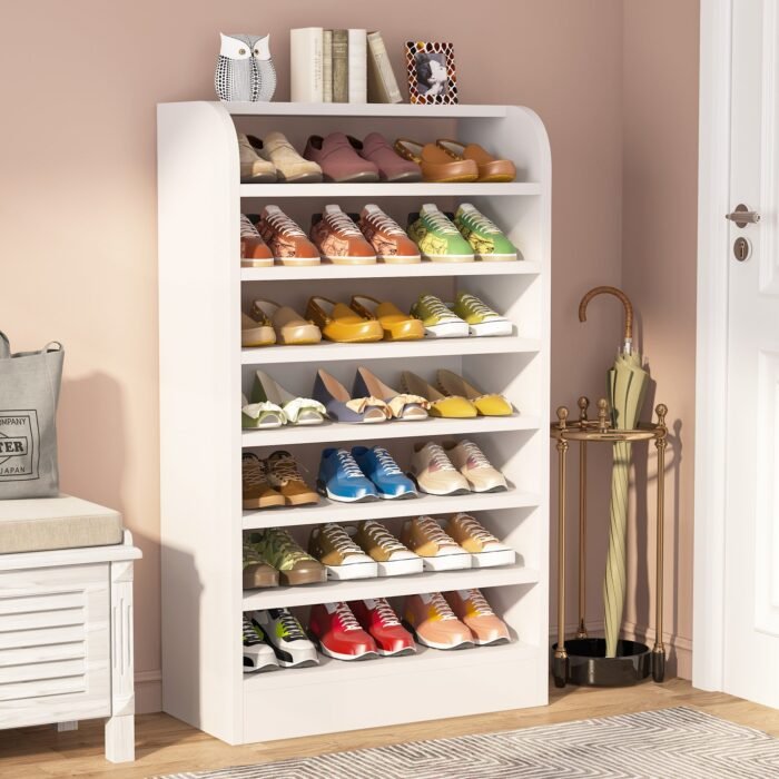 Shoe Cabinet, 8-Tier Shoe Shelf Shoes Rack Organizer - Image 1