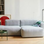 Beech wood corner with linen or velvet fabric - KYN-076