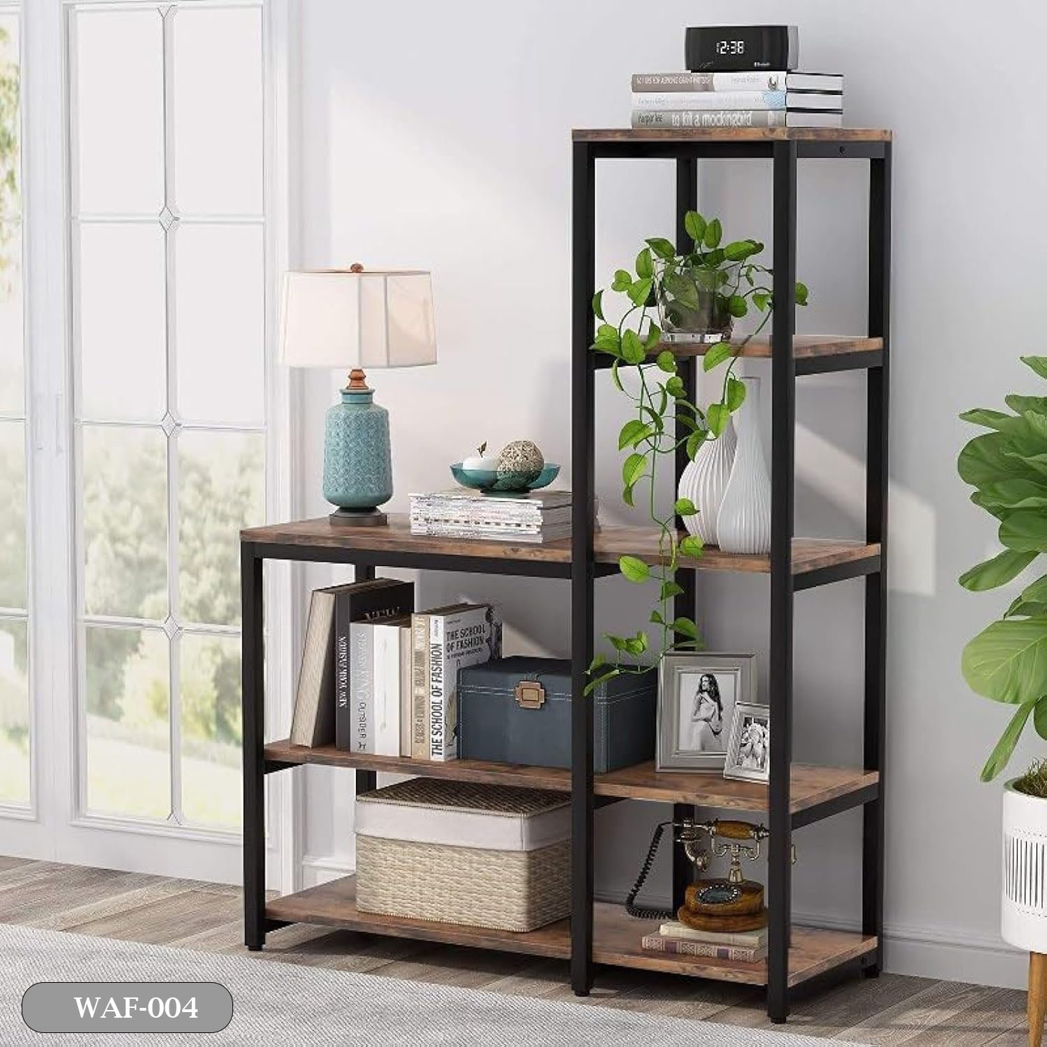 1_849f68aa-a13d-450c-99a3-d3f9f0a63207.jpg MDF and metal library - WAF-004 - Image 1