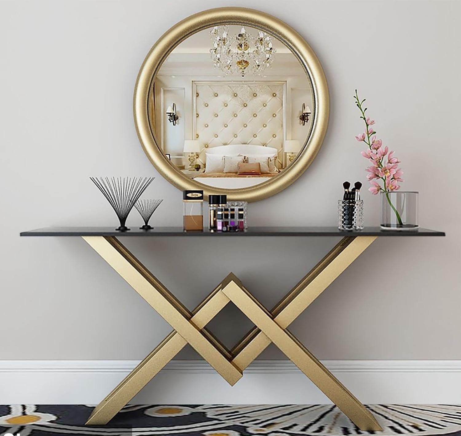 1_85613c6d-19c8-4c93-a20c-b0ff8d3fa286.jpg Pam iron console with electrostatic paint and MDF wood - Image 1