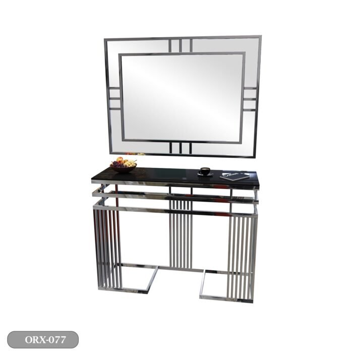 Stainless Steel Console and Mirrors - ORX-077 - Image 2
