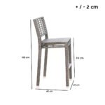 Locman rattan bar chair for restaurants and cafes - Image 3