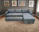 Manx sofa, 3 seater, bed and storage compartment - red beech wood - HST-032