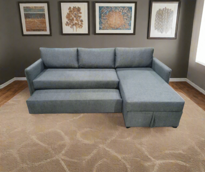 Manx sofa, 3 seater, bed and storage compartment - red beech wood - HST-032 - Image 1