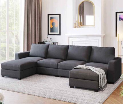 Beech wood corner with linen or velvet fabric - KYN-025