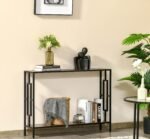 Iron and Melamine wood console - MTC-091