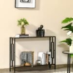 Iron and Melamine wood console - MTC-091
