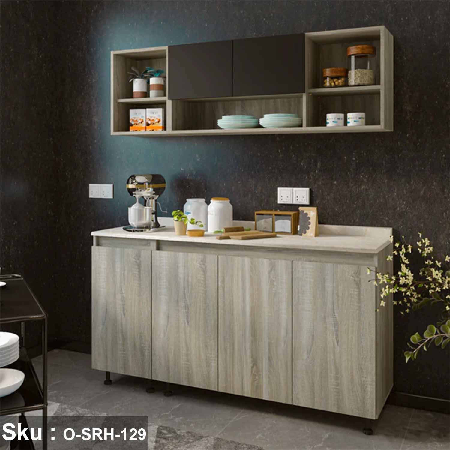 1_9d7b1fb5-27e9-4736-b9c3-c28f615e0d06.jpg Two piece kitchen made of high quality MDF wood - O-SRH-129 - Image 1
