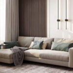 Beech wood corner with linen or velvet fabric - KYN-030