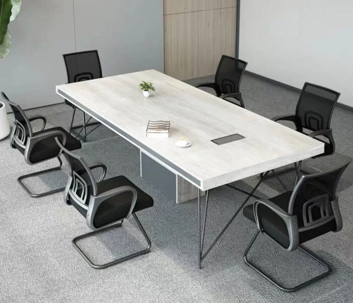 Meeting tab- 240x120 - Spanish MDF wood with metal chassis - CEM-030 - Image 1