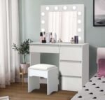 High quality MDF wood dresser with pouf - OSM-055