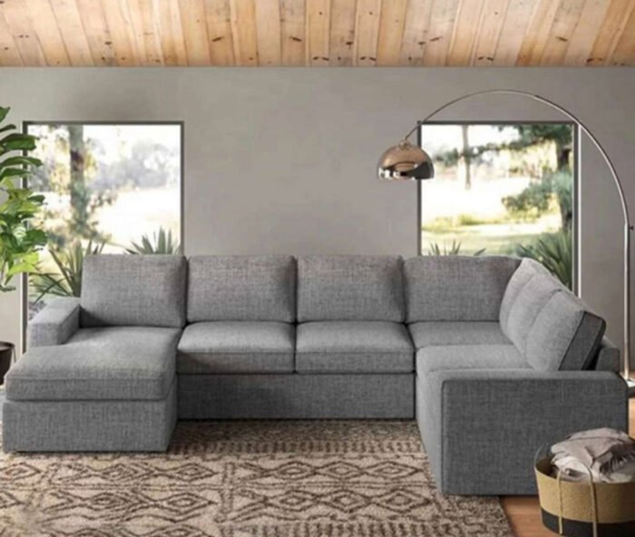 Beech wood corner with linen or velvet fabric - KYN-079 - Image 1
