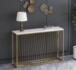 Patrick iron console, electrostatic paint and marble