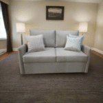 Modern mobile fixed sofa - red beech wood - HST-127