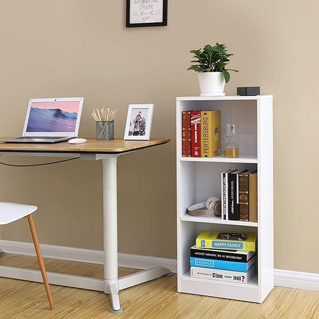 1_ca2a3a44-fdd7-4f4c-b9c1-ac2674ab5b2c.jpg White MDF bookcase - 93x40x24 cm - OSM-548 - Image 1
