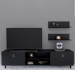TV table with additional units made of high-quality MDF wood - HFS-125