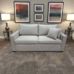 Modern mobile fixed sofa - red beech wood - HST-122