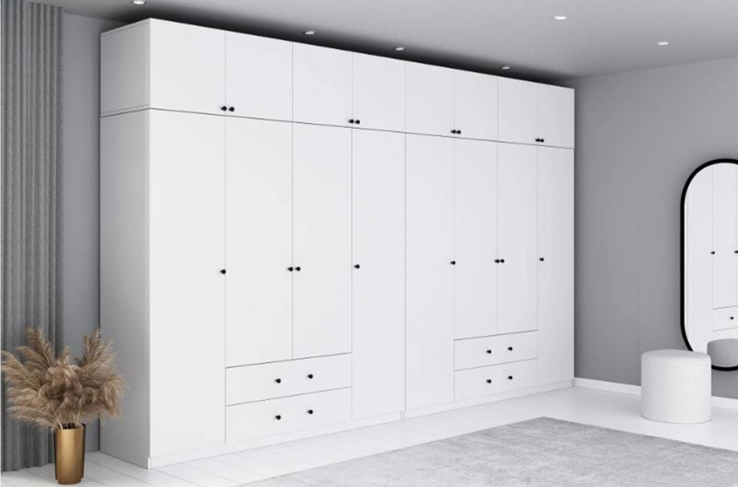 1_e58a25e1-b861-44a0-a4af-2a2ab88d3de0.jpg High quality MDF wood wardrobe - OAL-071 - Image 1