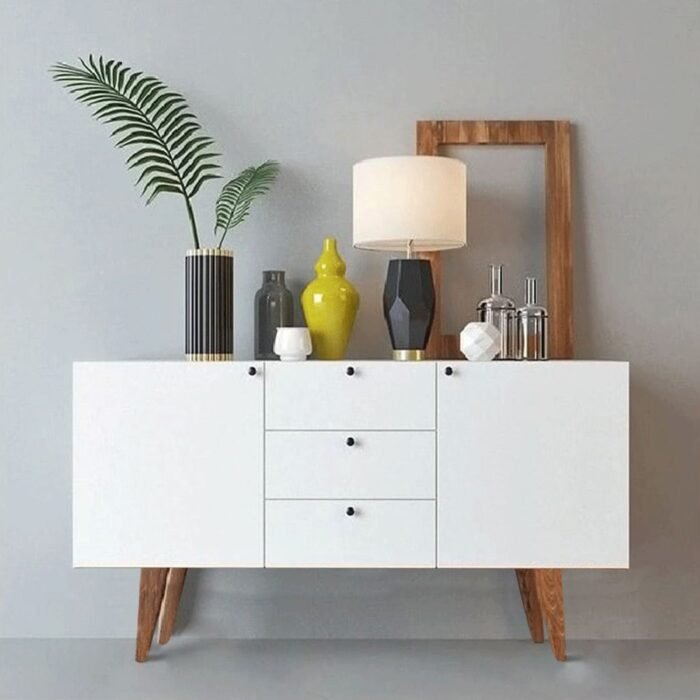 White MDF Buffet - 100 x 140 x 40 cm - OSM-569 - Image 1