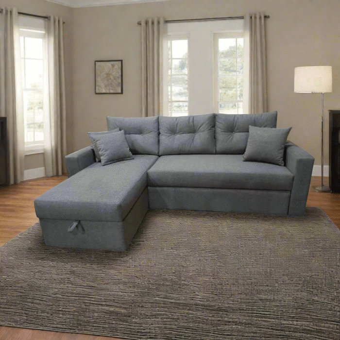 Manx sofa, 2 seater, bed and storage drawer - red beech wood - HST-038 - Image 1